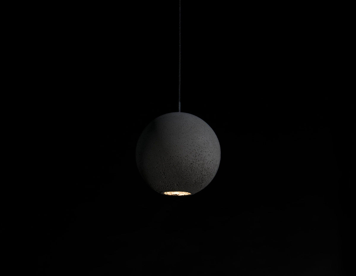 Finnetta Suspension Sphère en Béton Lune Minimaliste