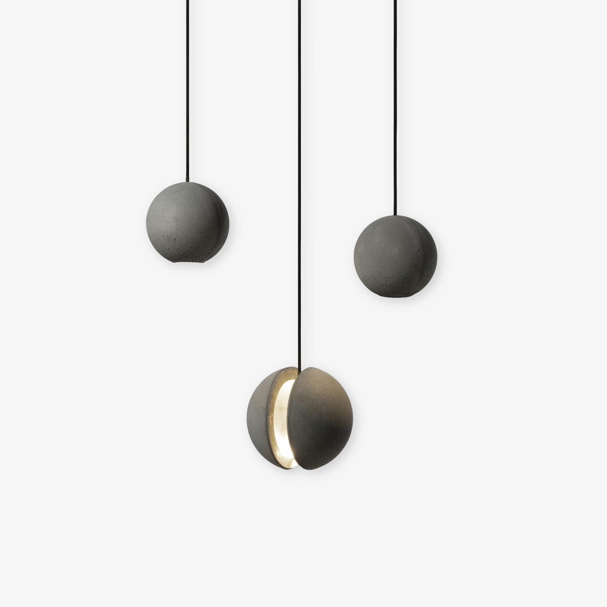 Finnetta Suspension Sphère en Béton Lune Minimaliste