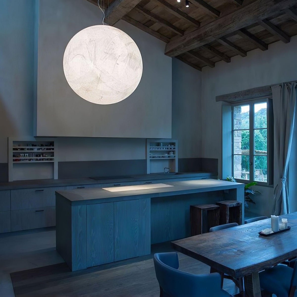 Globe Lampe Suspendue Minimaliste en Soie