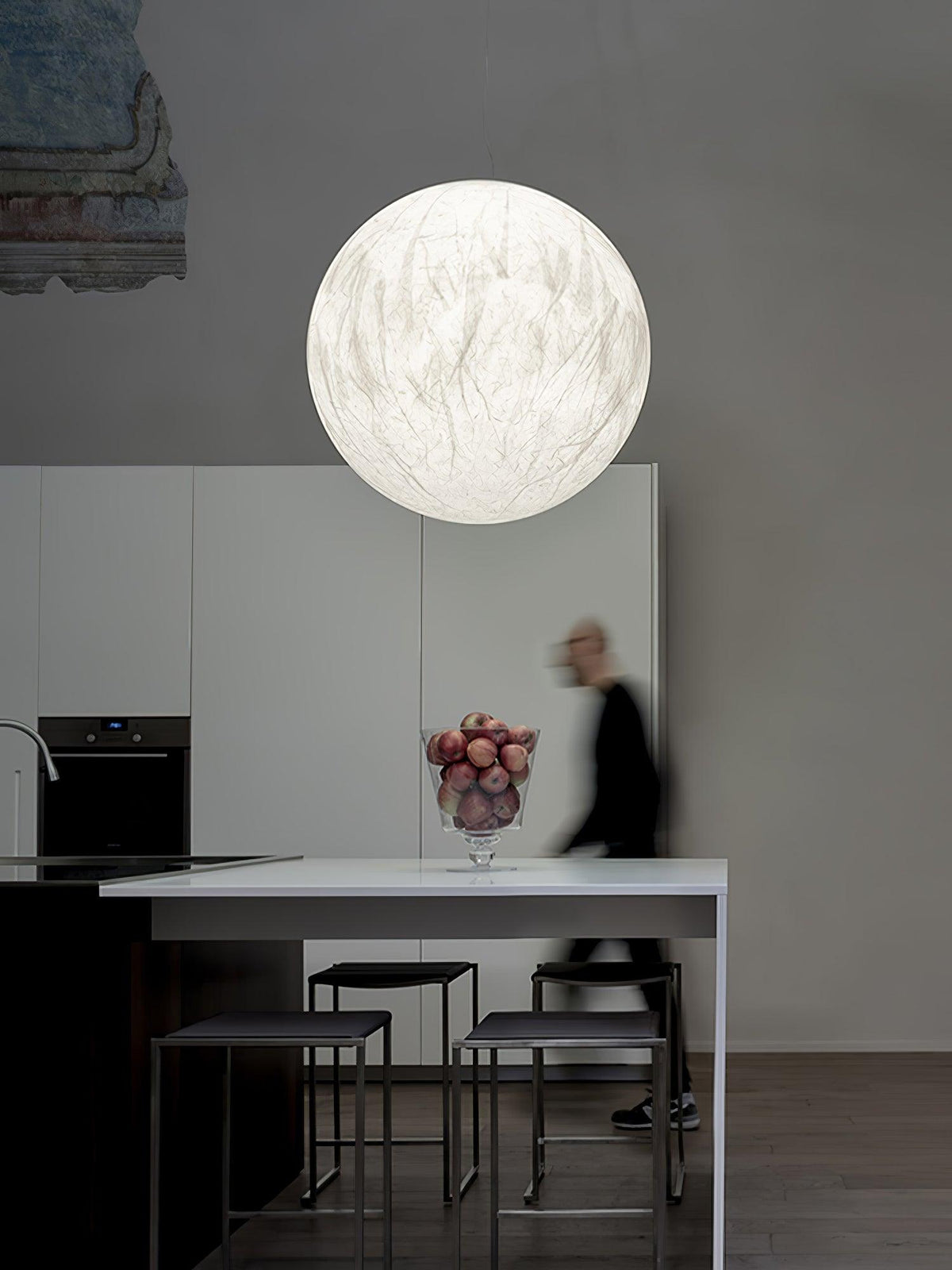 Globe Lampe Suspendue Minimaliste en Soie