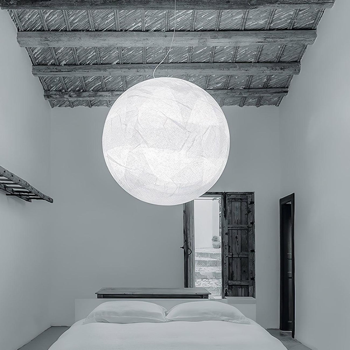 Globe Lampe Suspendue Minimaliste en Soie