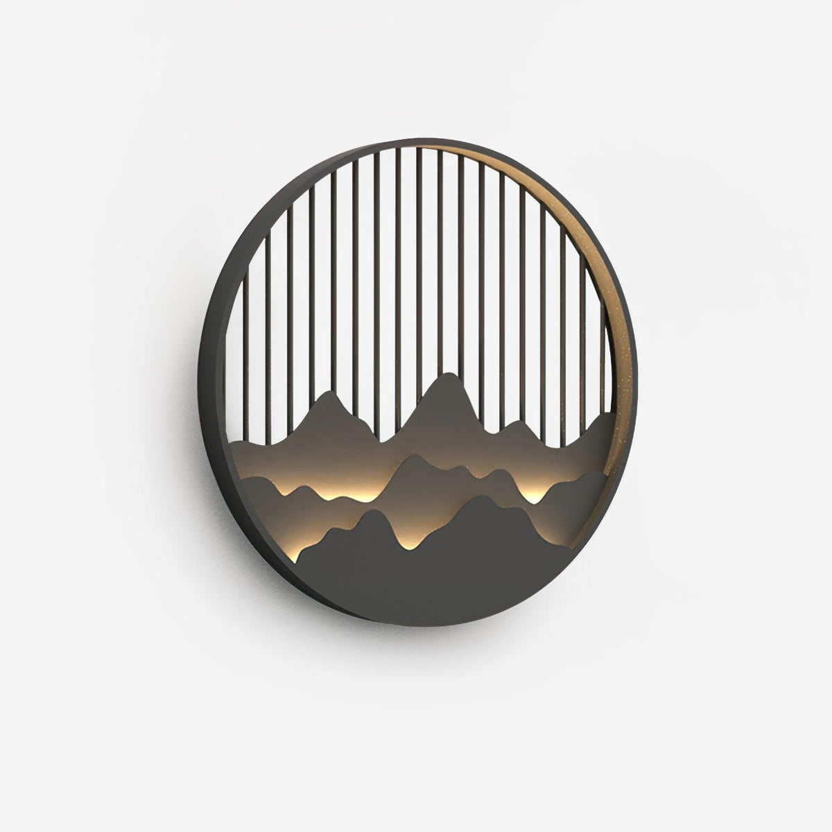 Sumi Applique Murale Circulaire Montagne