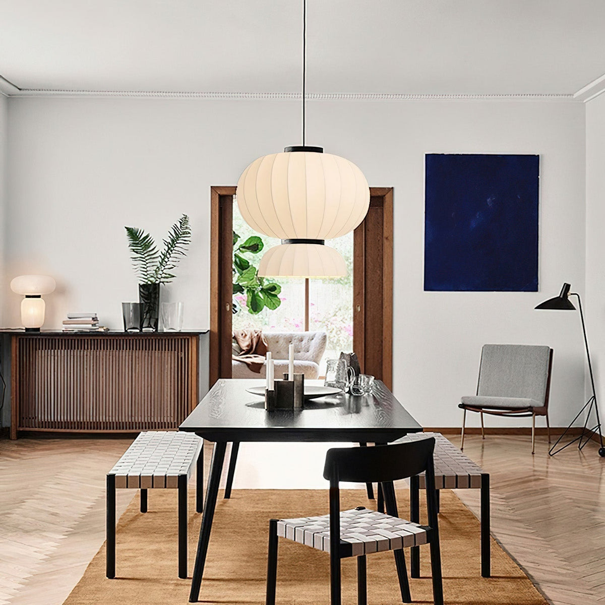 Cyriana Soie Lanterne Suspension Lumière