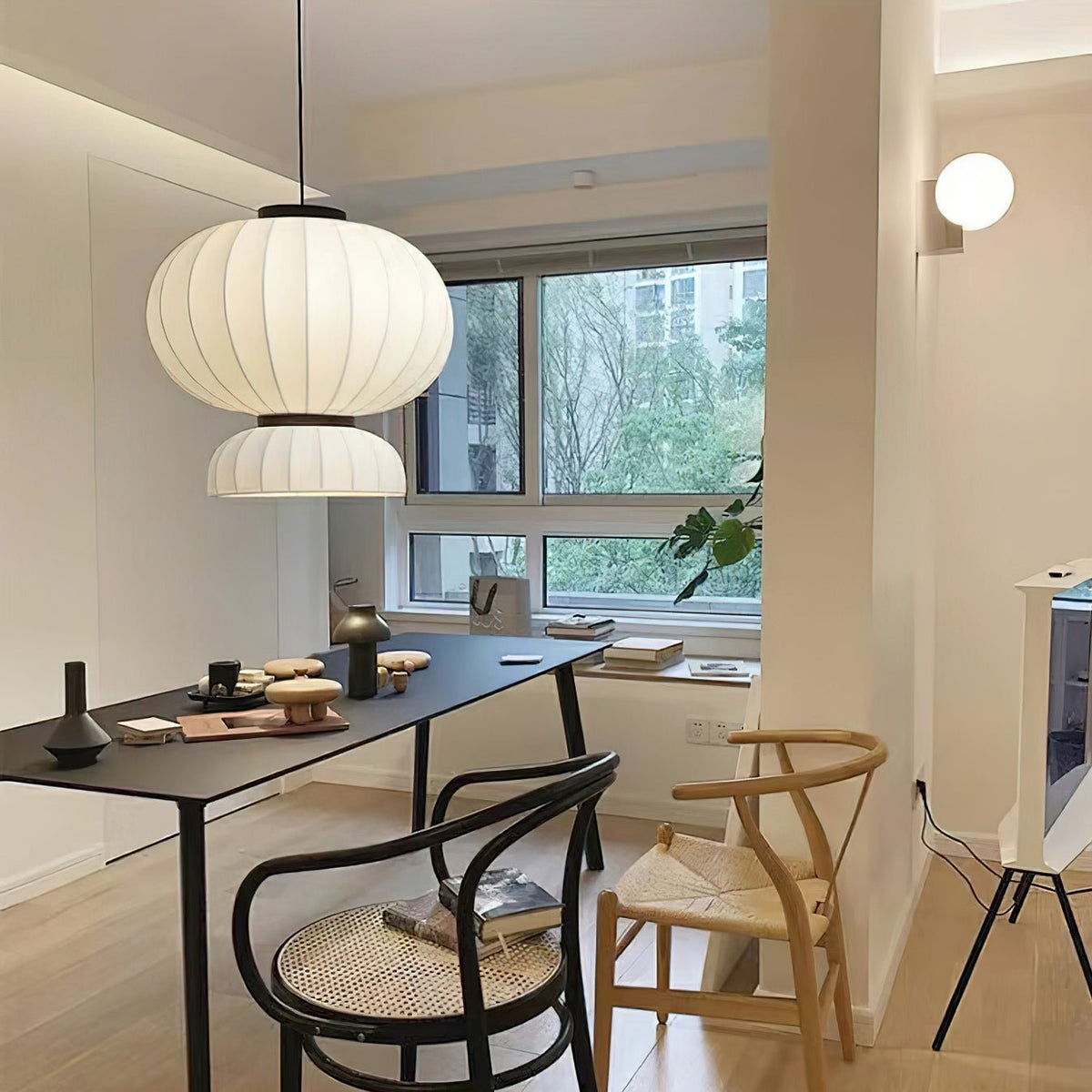 Cyriana Soie Lanterne Suspension Lumière