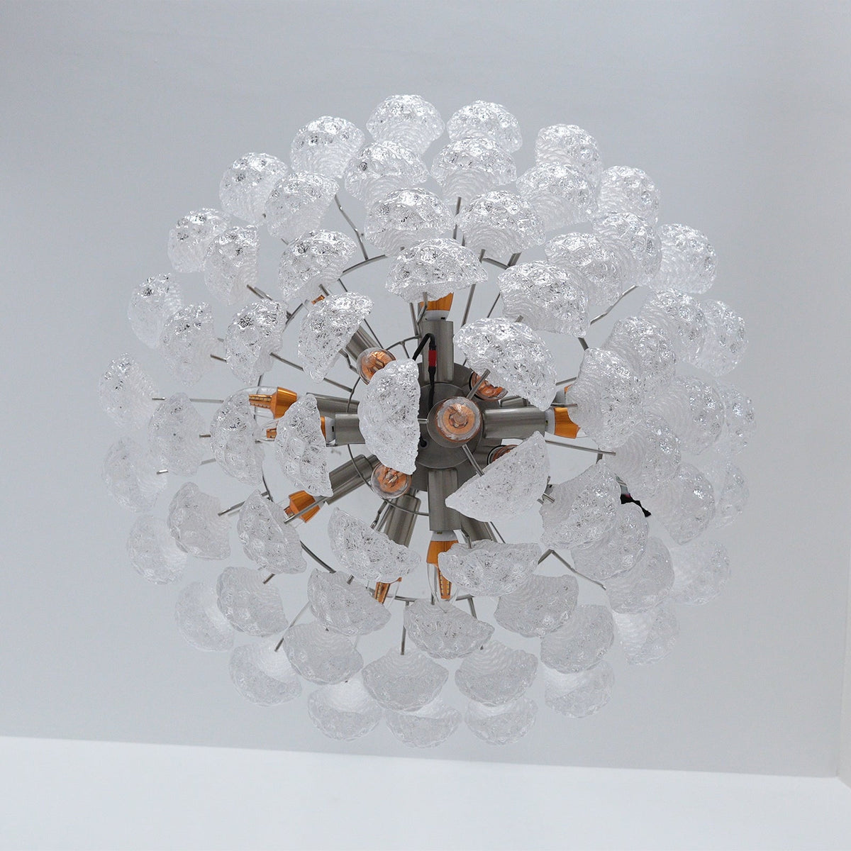 Dareva Lustre Transparent Murano Verre Goutte Rosée Superposé