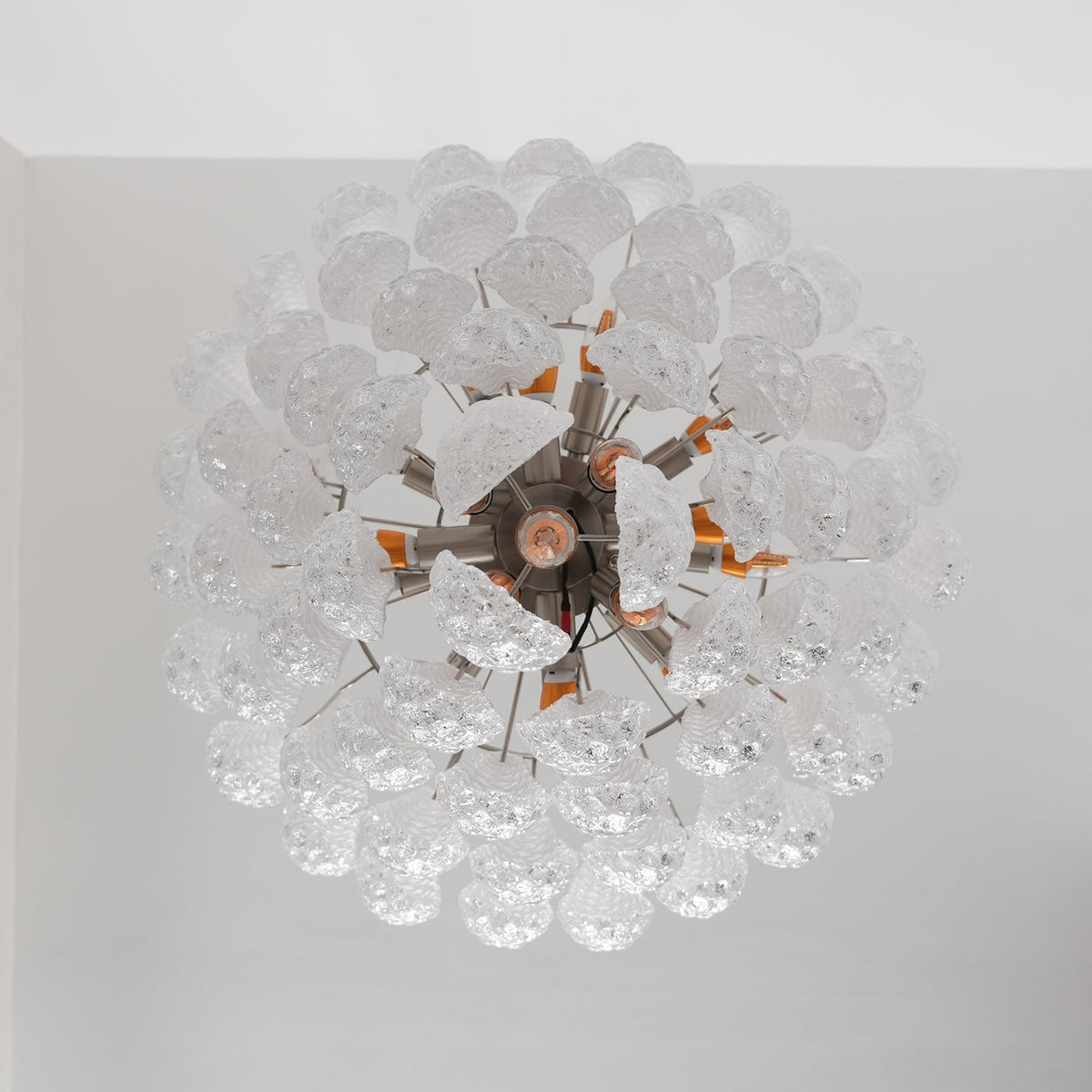 Lucien Lustre Gouttes Transparentes en Verre de Murano.