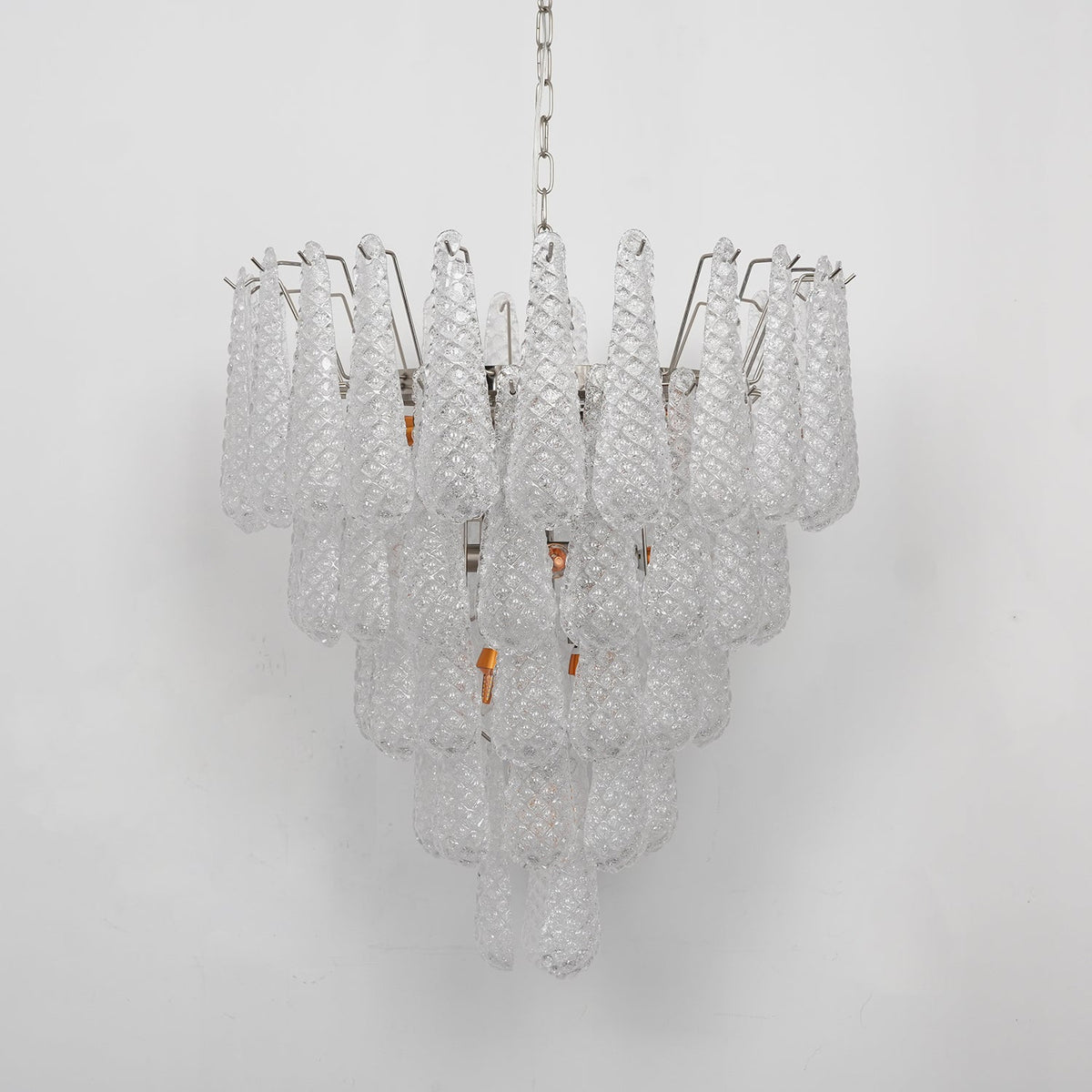 Lucien Lustre Gouttes Transparentes en Verre de Murano.