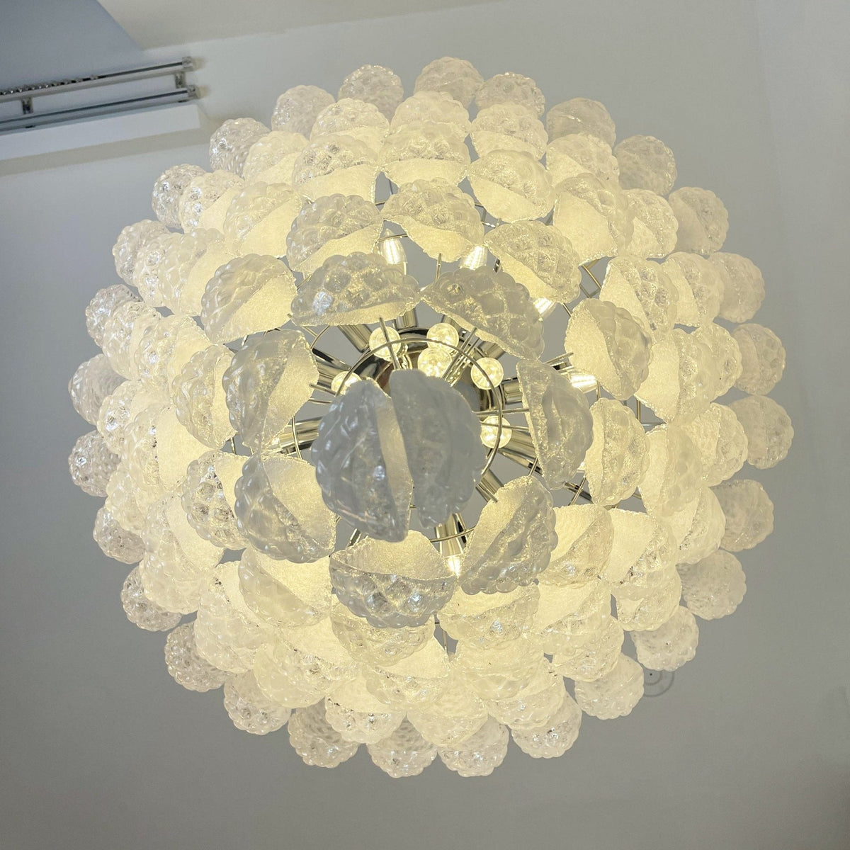 Lucien Lustre Gouttes Transparentes en Verre de Murano.