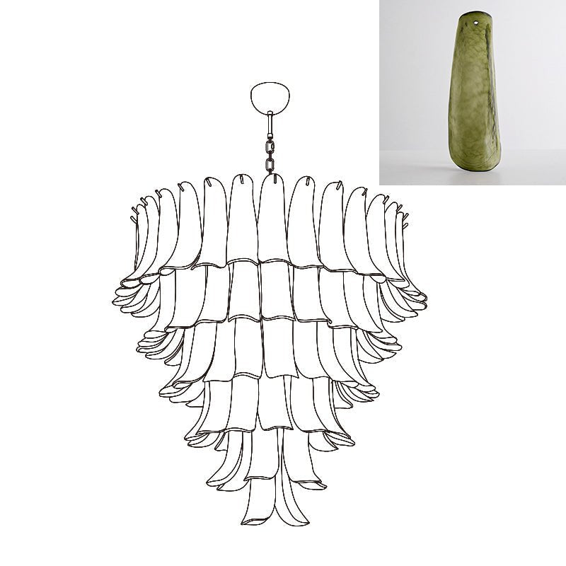 Arixon Lustre Pétales en Verre de Murano Vintage-Cielum