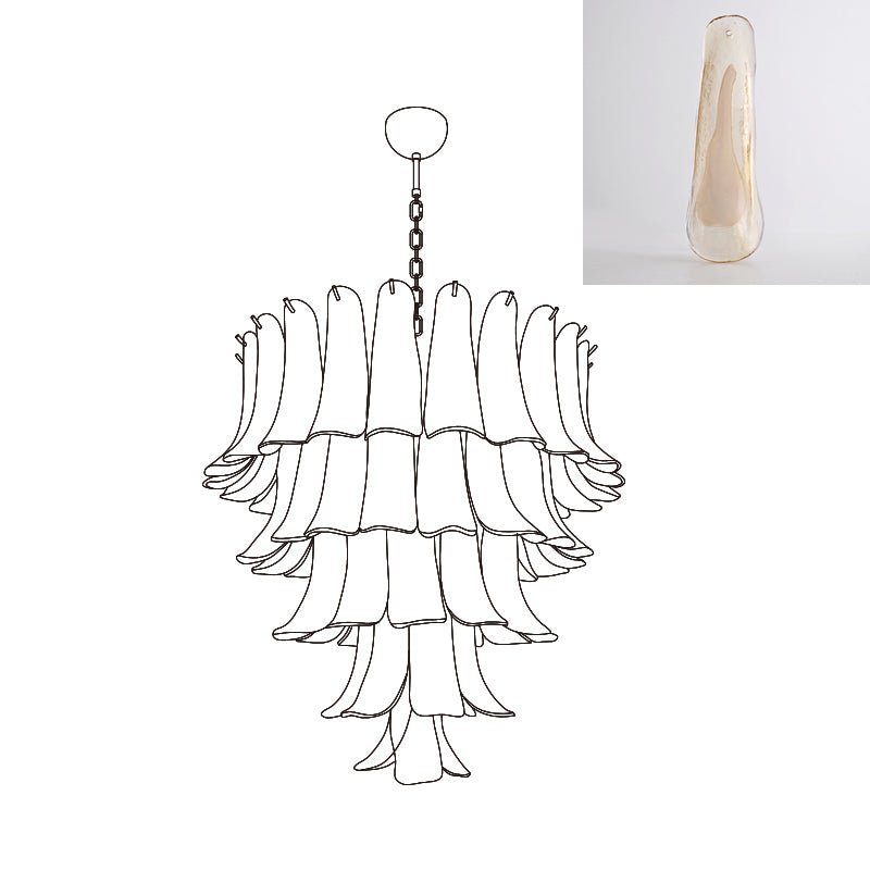 Arixon Lustre Pétales en Verre de Murano Vintage-Cielum