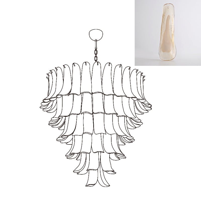 Arixon Lustre Pétales en Verre de Murano Vintage-Cielum