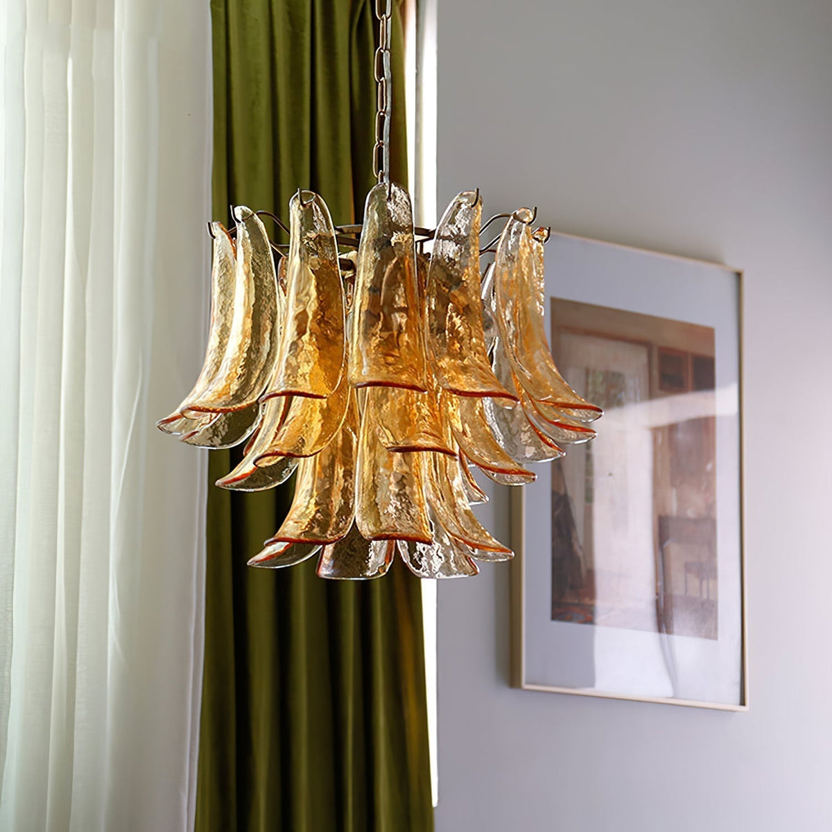 Arixon Lustre Pétales en Verre de Murano Vintage-Cielum