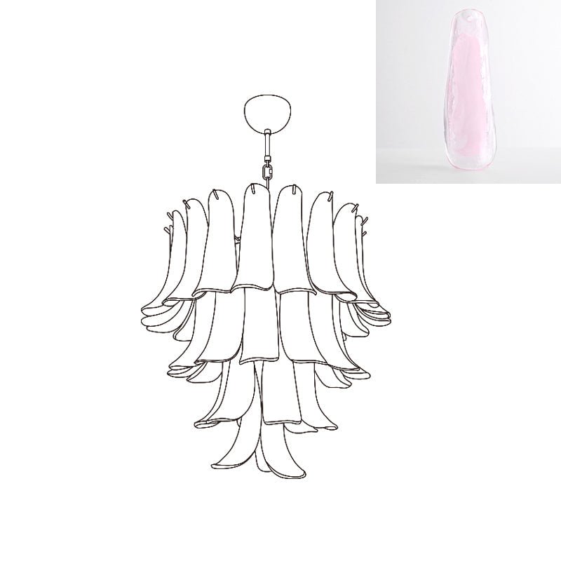 Arixon Lustre Pétales en Verre de Murano Vintage-Cielum