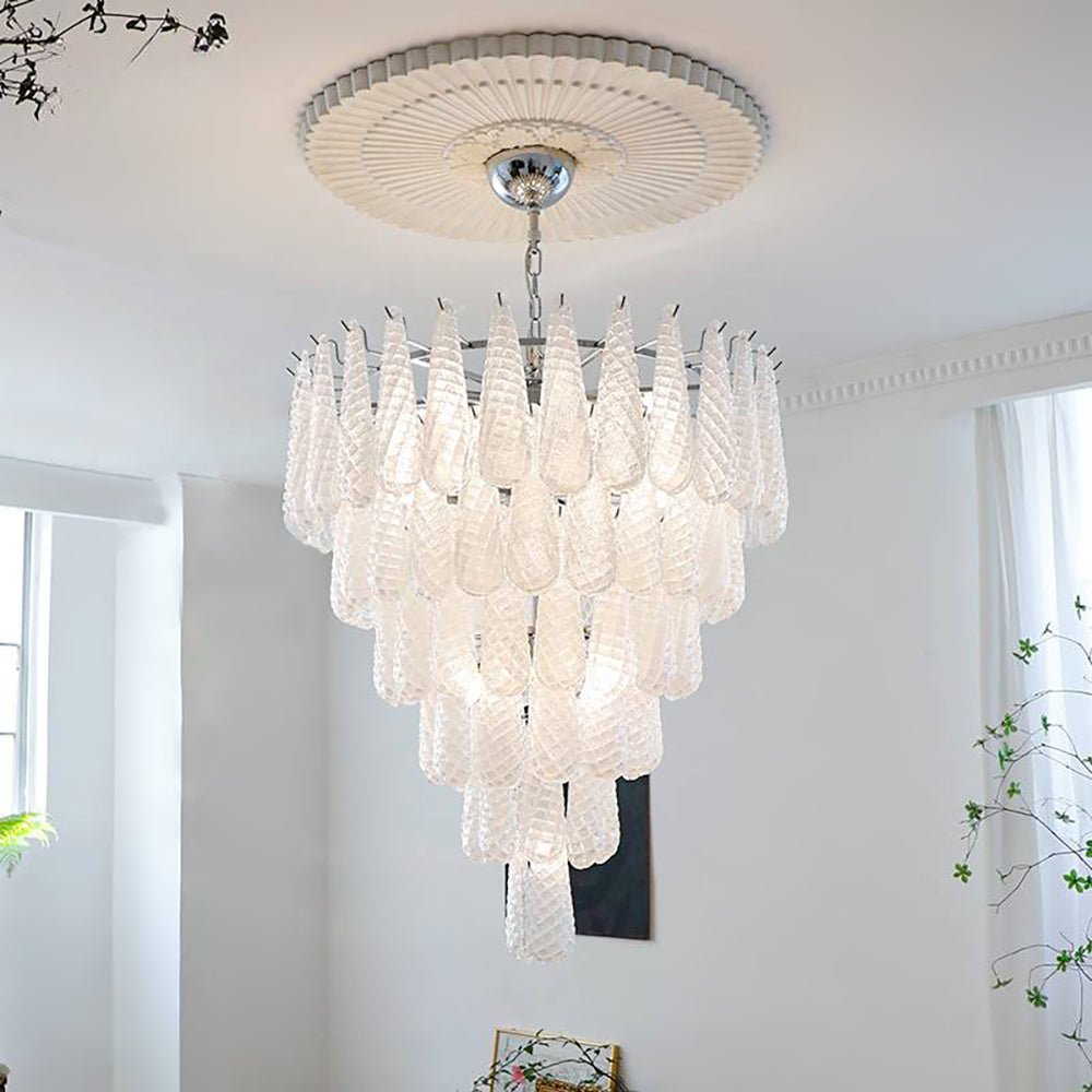 Heleira Lustre Pigne en Verre de Murano Texturé Luxe