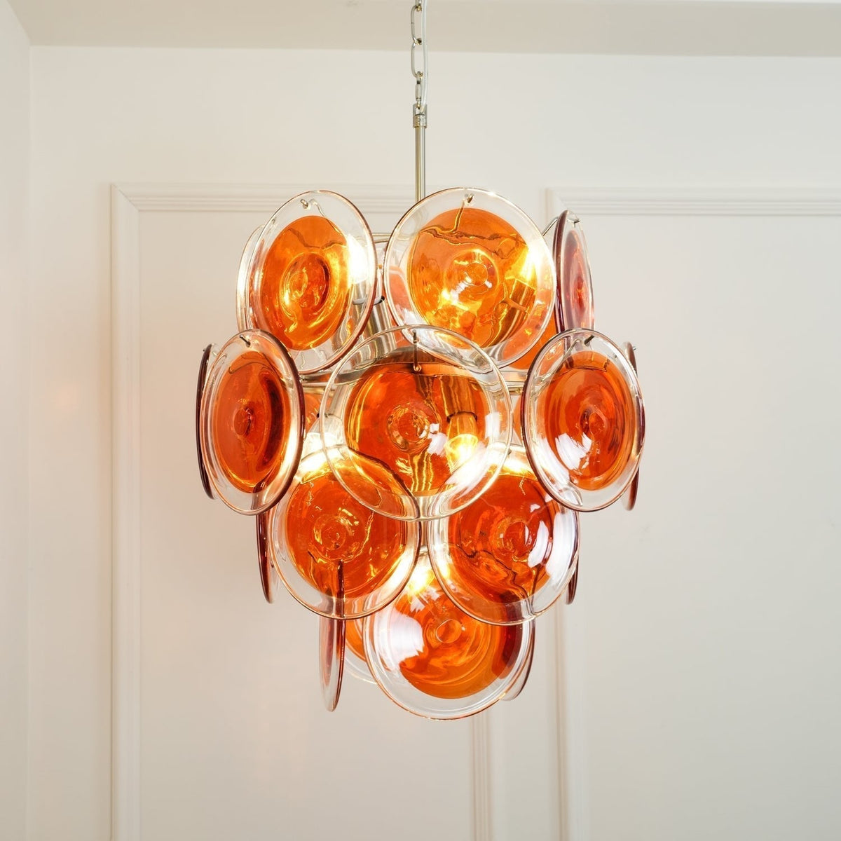 Varenoris Lustre en Verre de Murano Orange