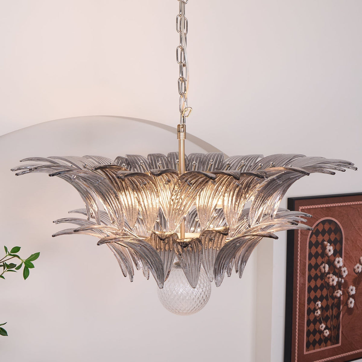Velelle Le Lustre en Verre de Murano Clair