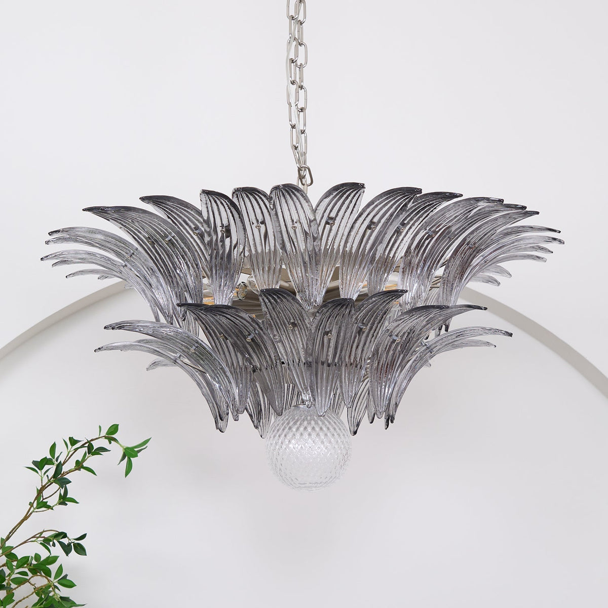 Velelle Le Lustre en Verre de Murano Clair