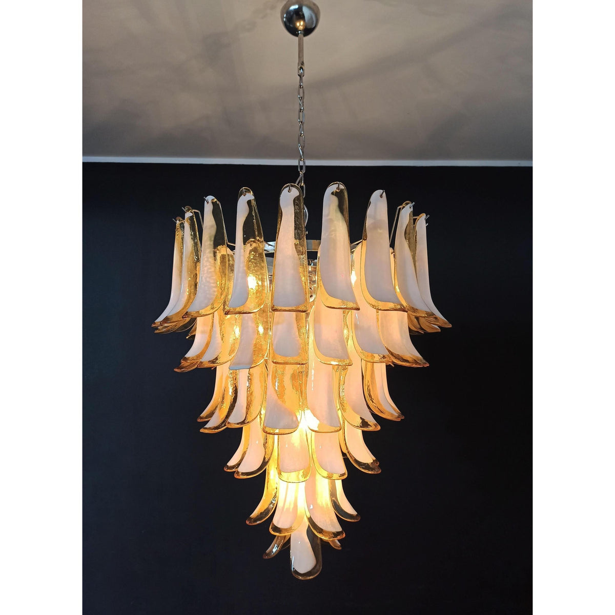 Alsorisra Lustre Postmoderne de Luxe en Verre Pétale