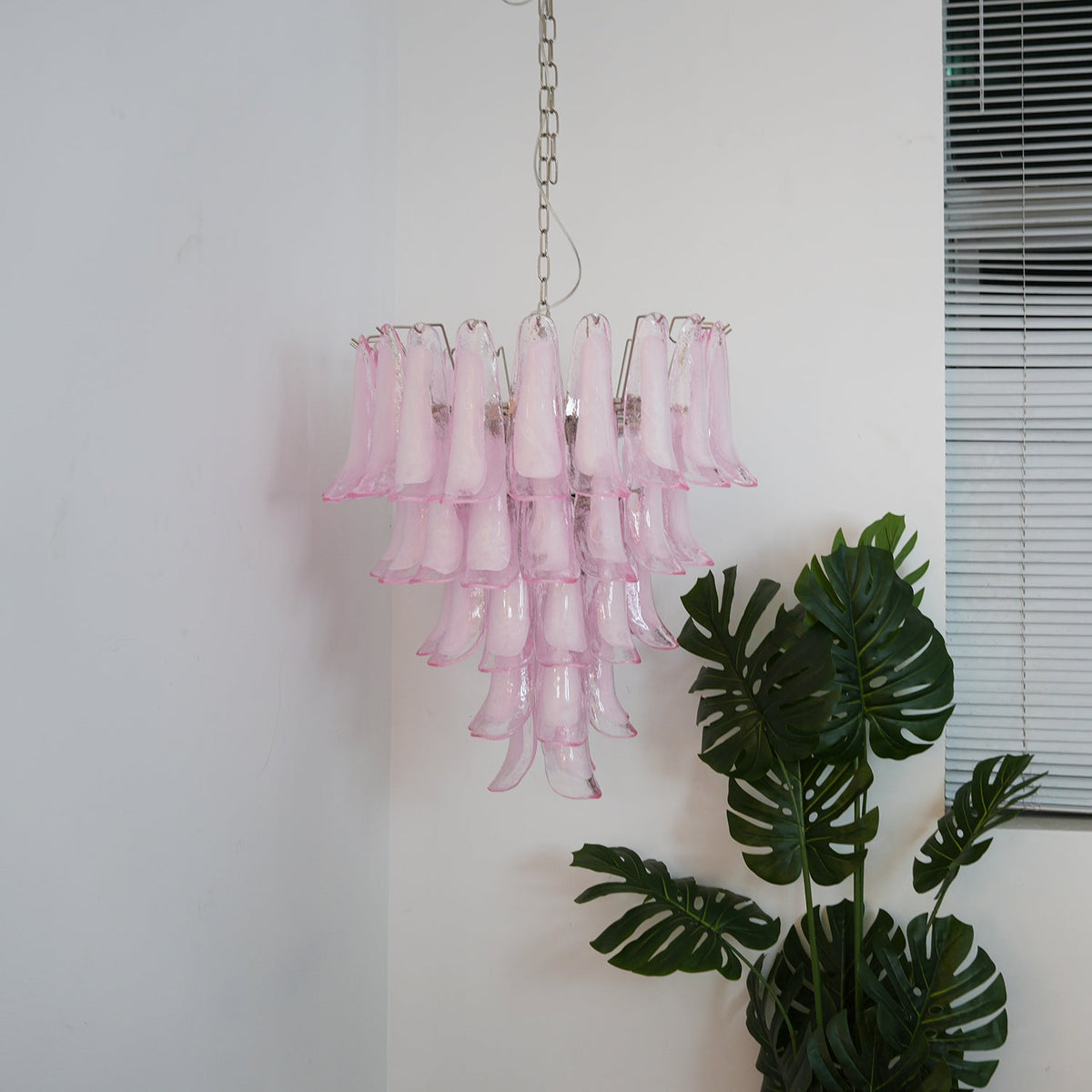 Selius Lustre Pétales en Verre de Murano Rose Cascade