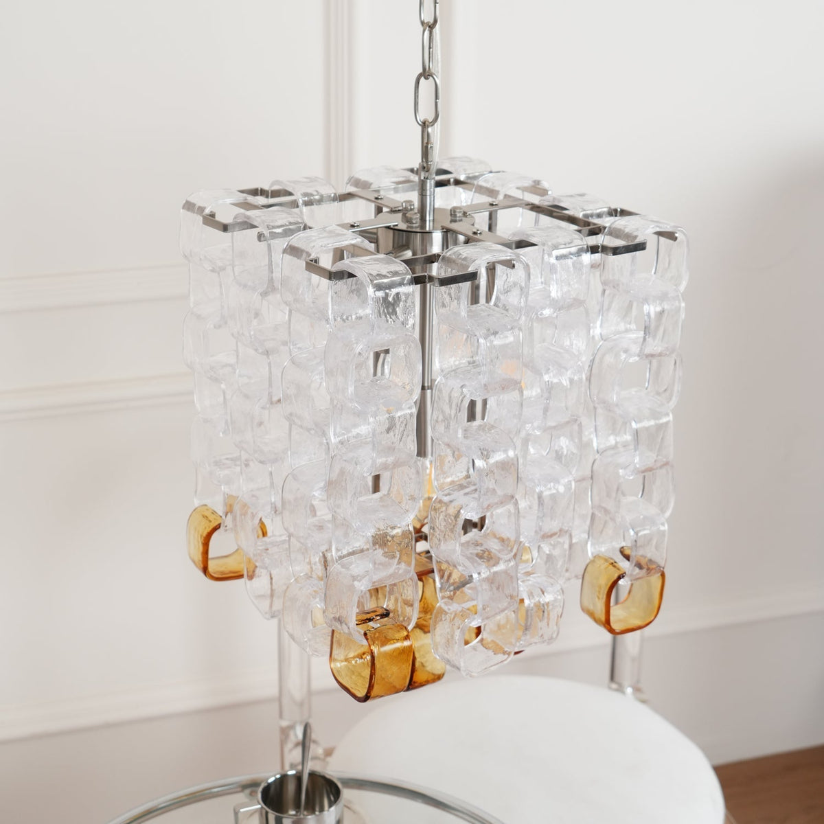 Valuna Lustre en Verre de Murano Géométrique