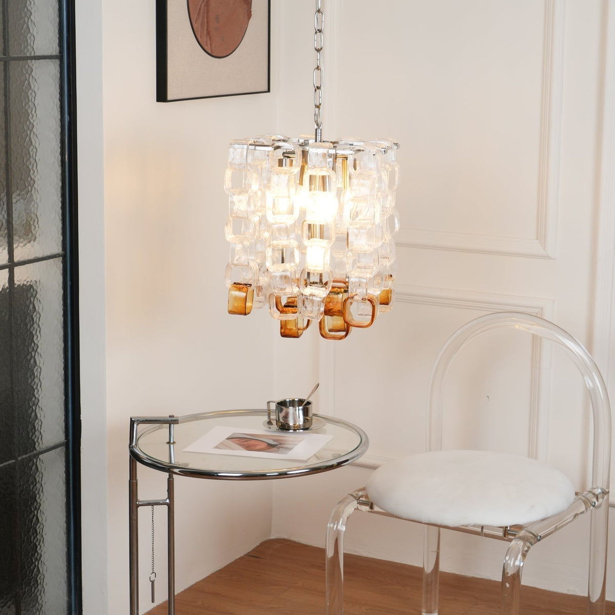Valuna Lustre en Verre de Murano Géométrique