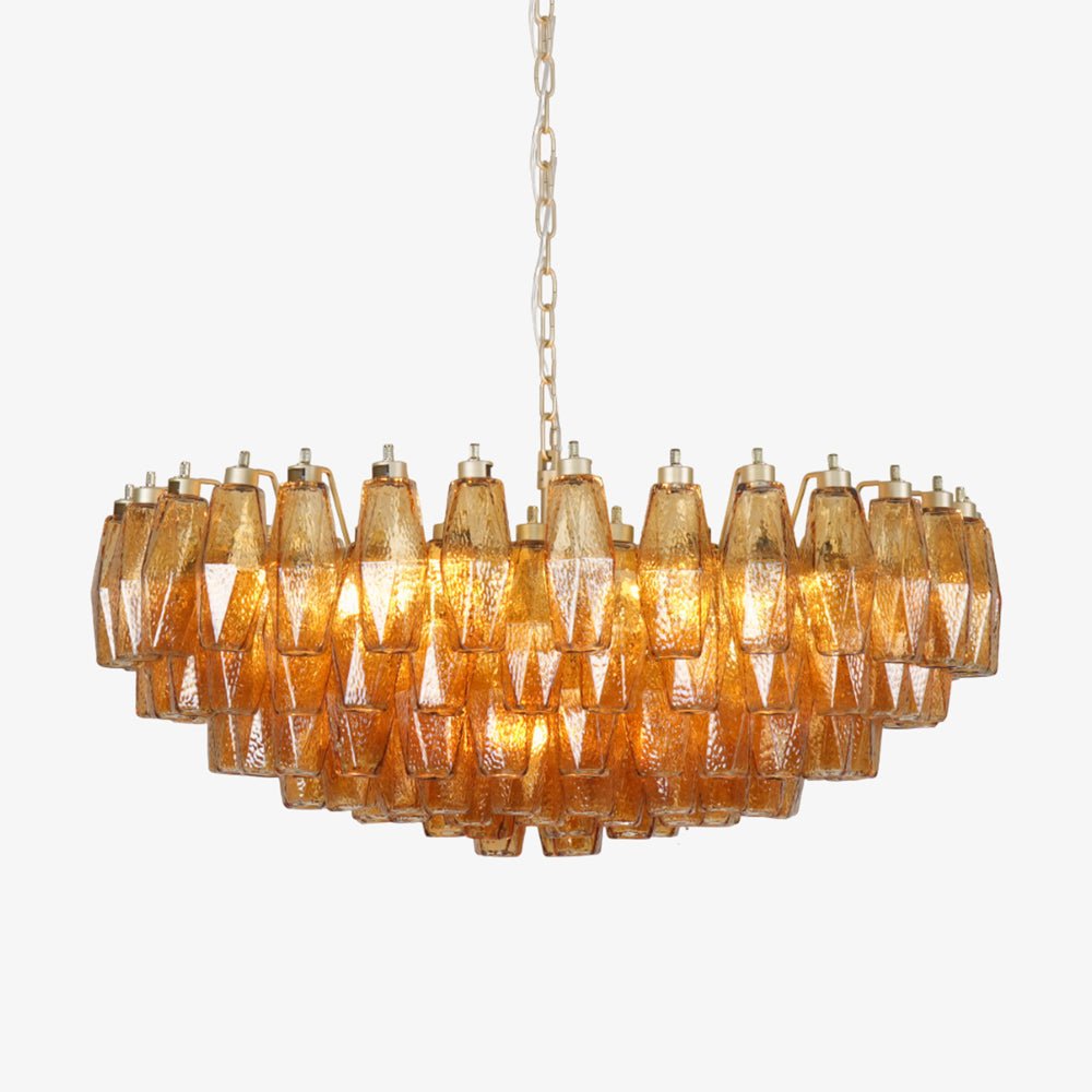 Murano Lustre Ambre Superposé Ovale