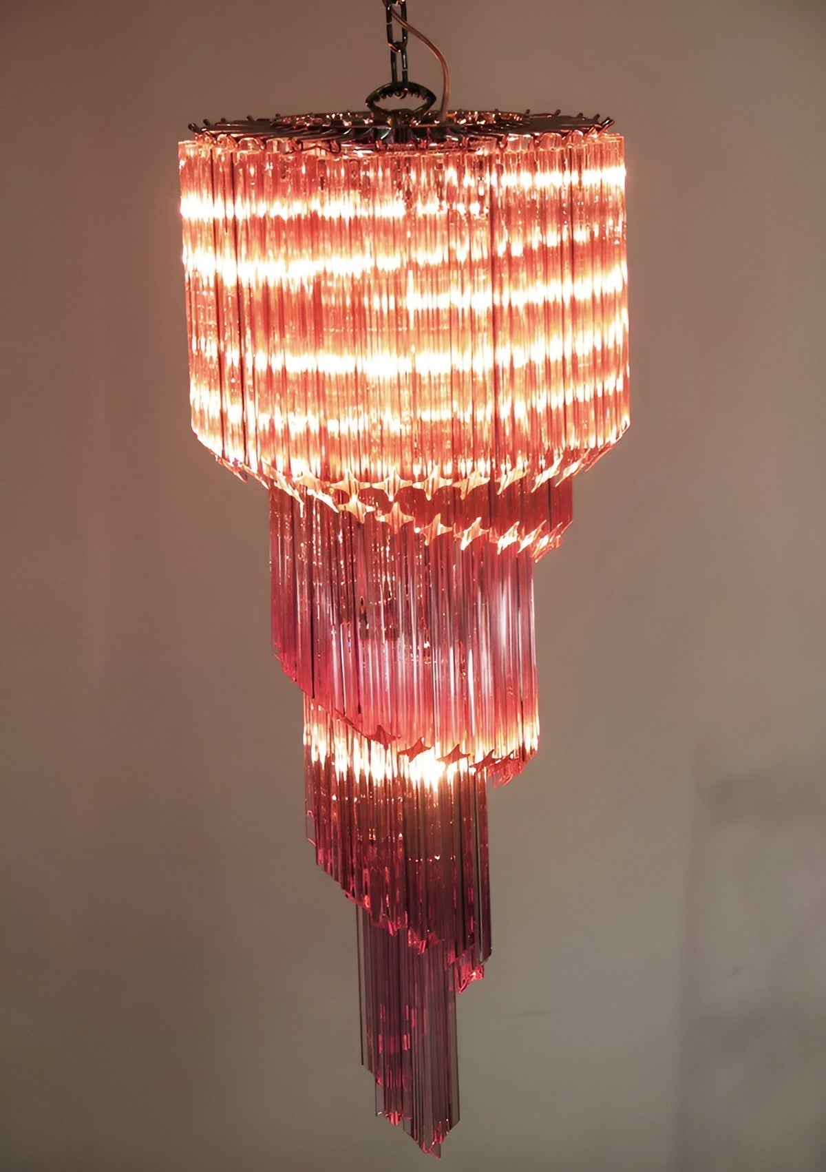 Rivena Lustre Spiral Prism Rose Superposé