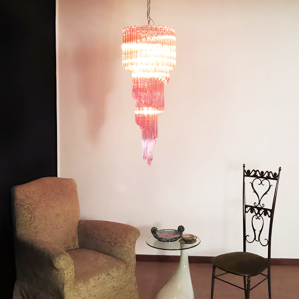 Rivena Lustre Spiral Prism Rose Superposé
