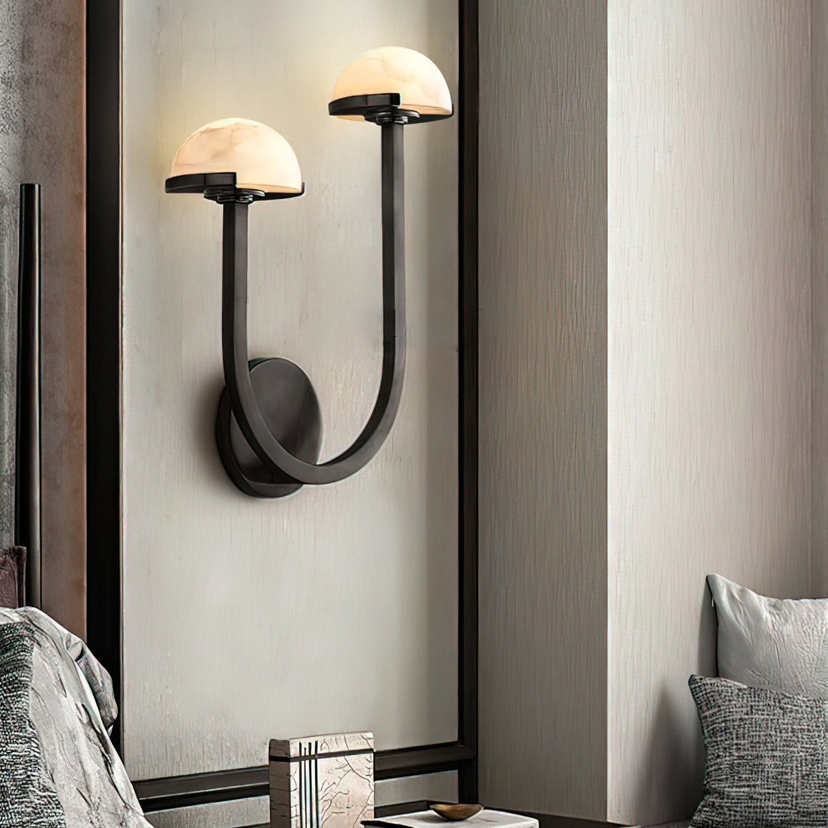 Vitalira Applique Murale Double en Albâtre
