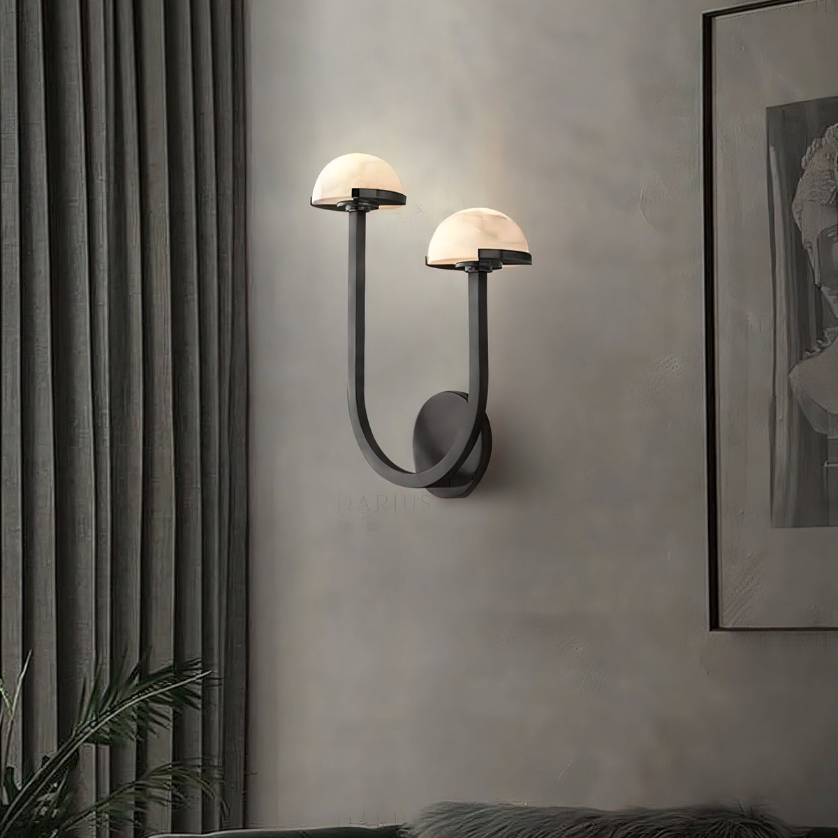 Vitalira Applique Murale Double en Albâtre