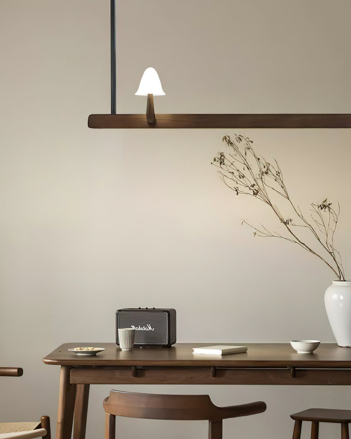 Thereva Lustre en Bois Minimaliste Moderne