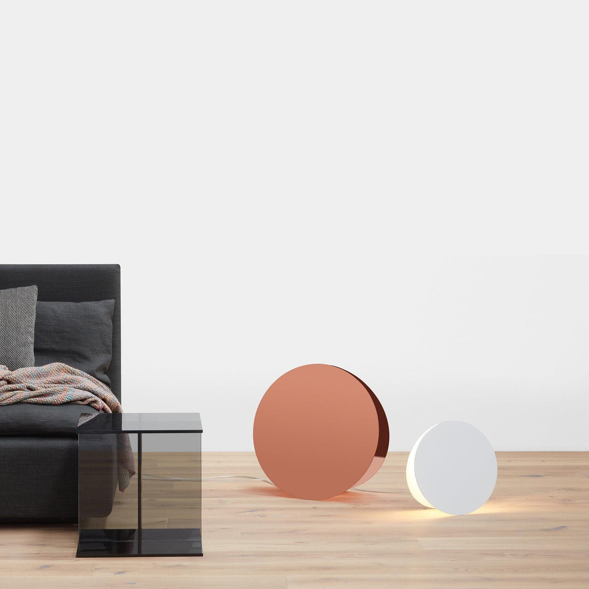 Valentina Ronde LED Suspension Blanc Rose Métal Blanc Salon Chambre