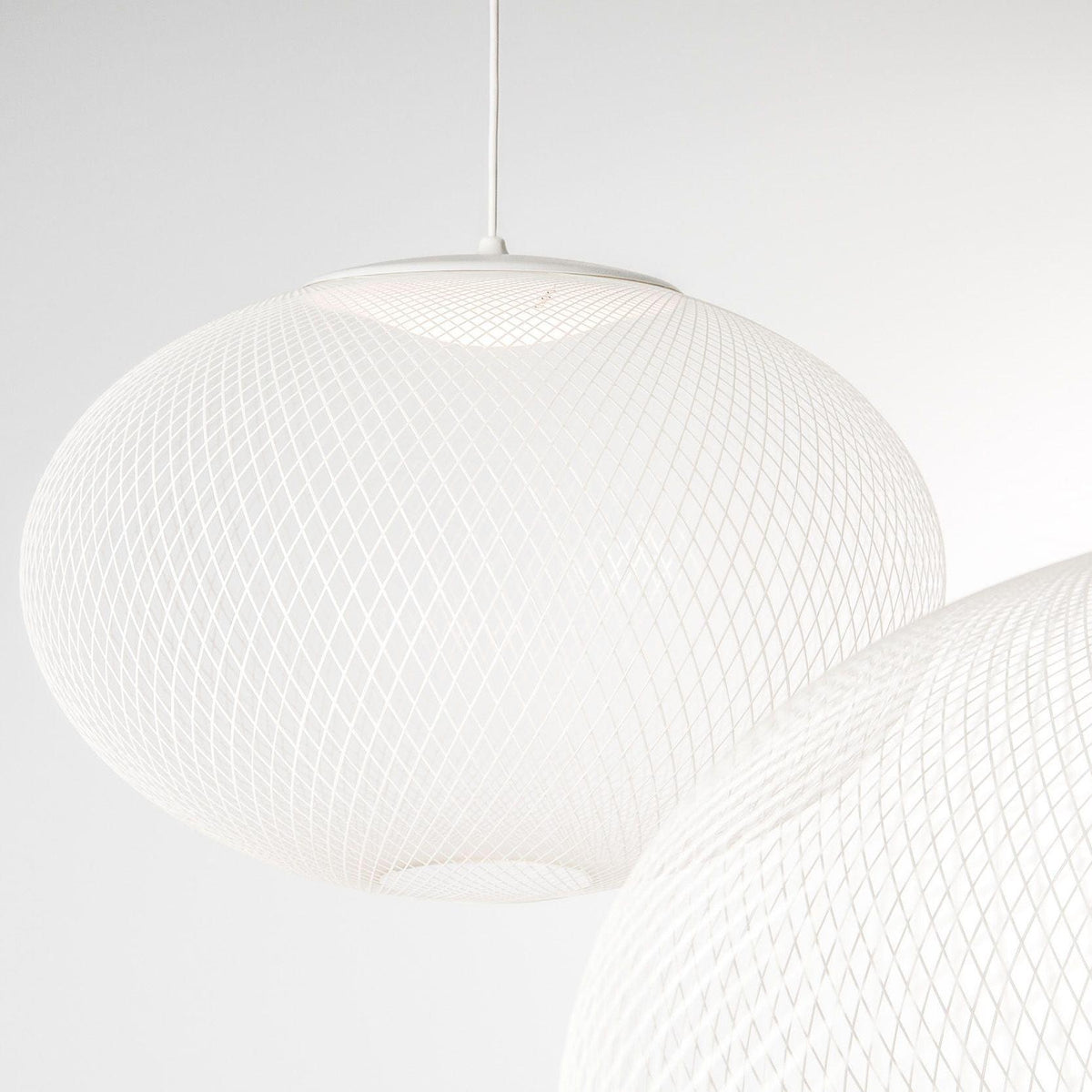 Viananne Suspension Lampe Maille Noire