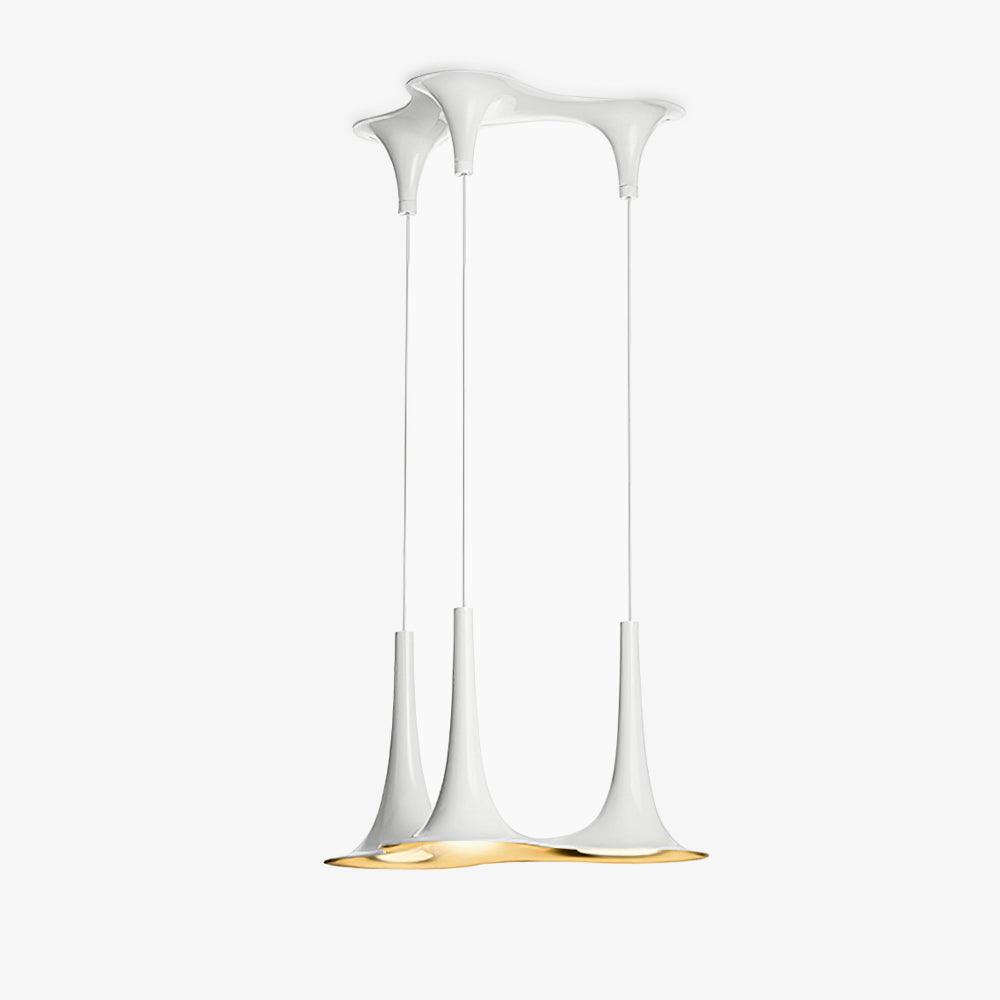 Iselessa Lampe suspendue en acrylique en forme de trompette contemporaine