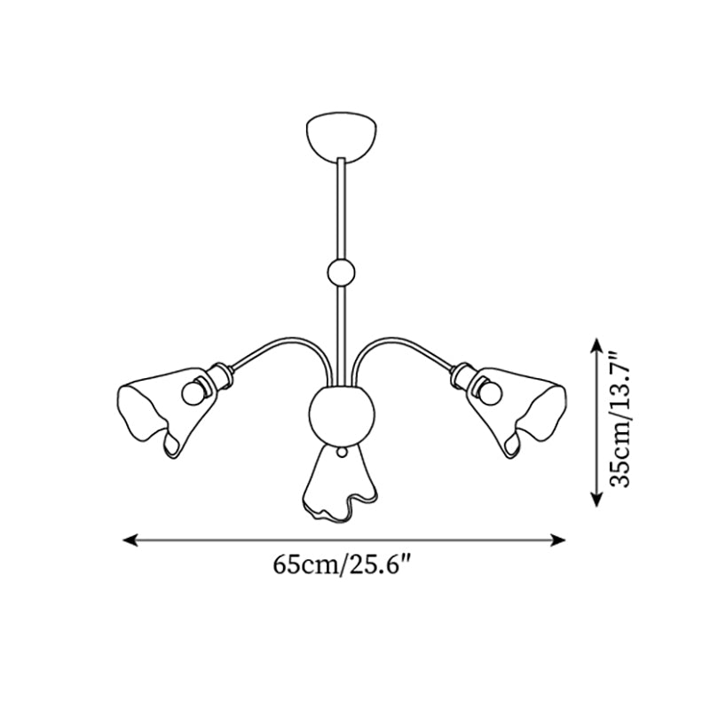 Beyona Amber Glass Chandelier-Neutral Decor