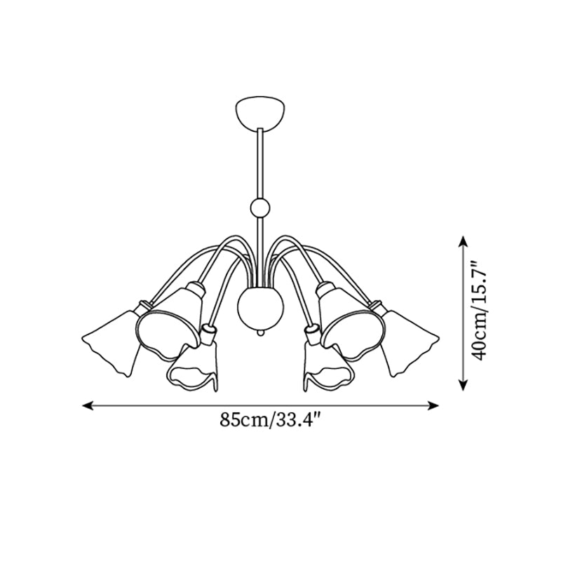 Beyona Amber Glass Chandelier-Neutral Decor