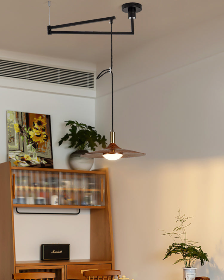 Veylo Adjustable Swing Arm Pendant Light-Neutral Decor