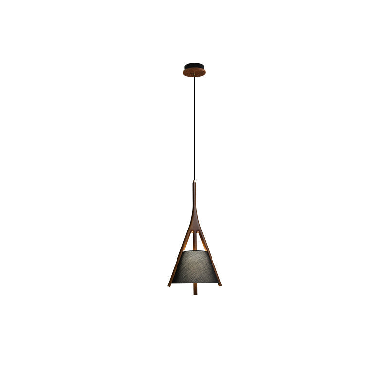 Zovenarae Triangulaire Bois Pendentif Lumière