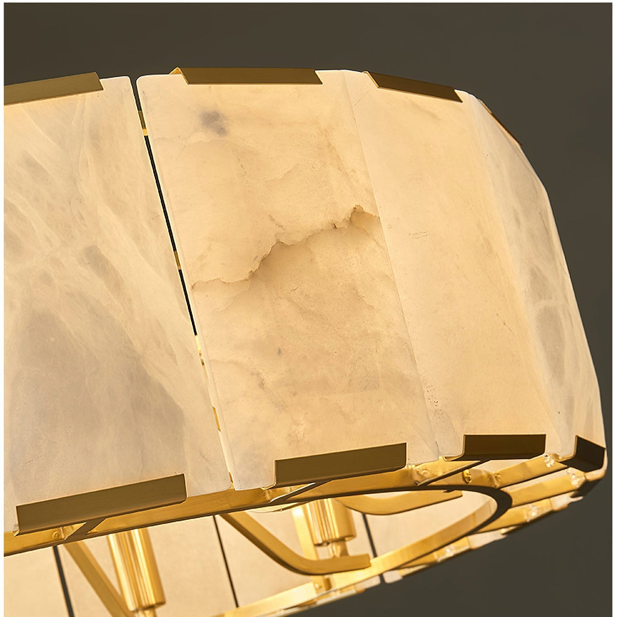 The 12-head version of the Nashima Alabaster Chandelier.