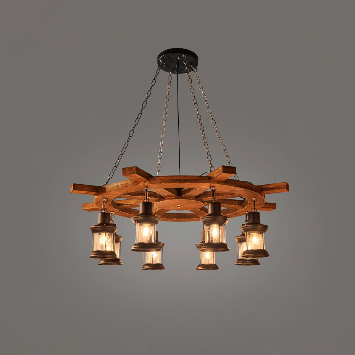Aurzorir Lustre Bois Vintage