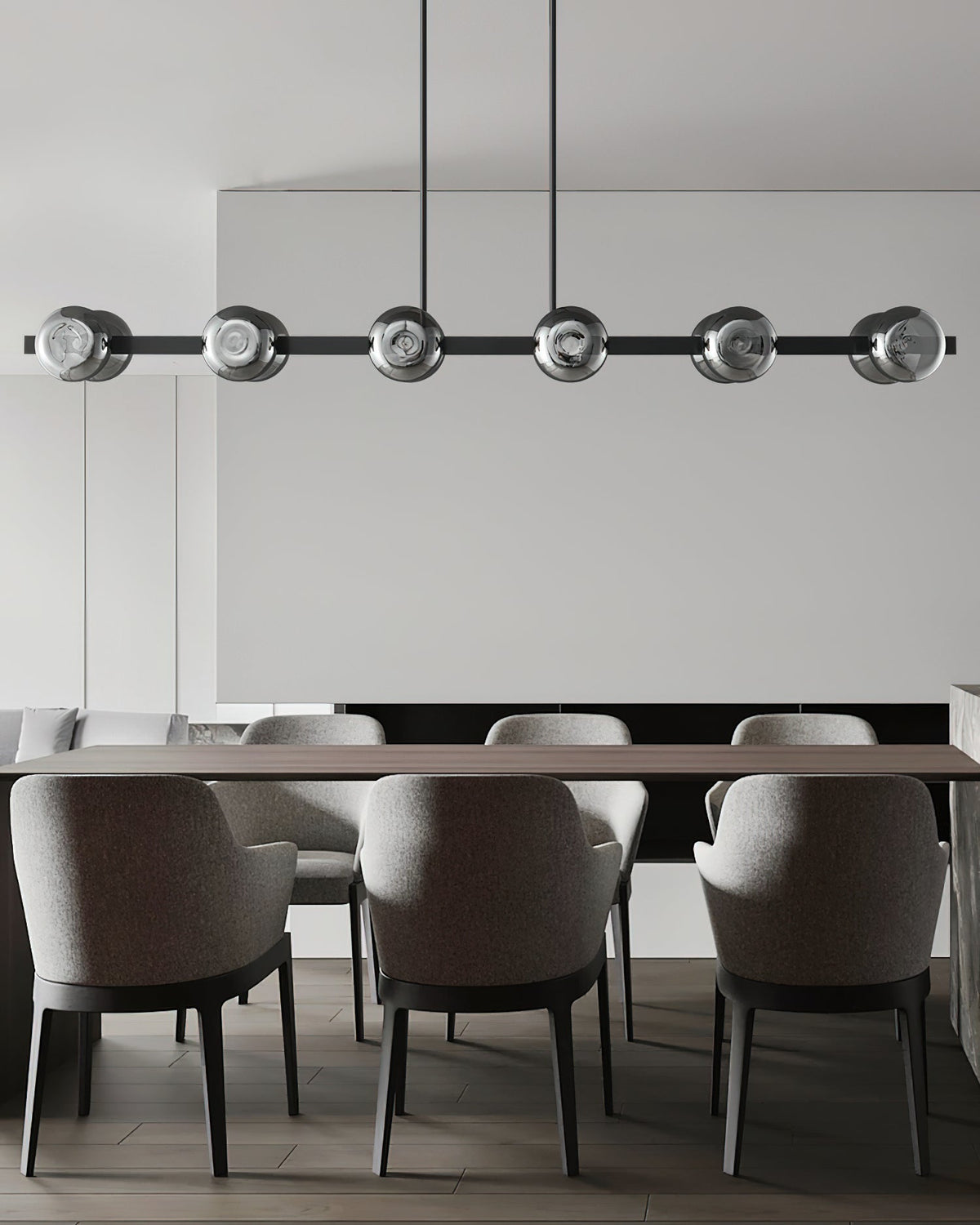 Jorielle Lustre Cadre Noir Verre Fumé Audacieux