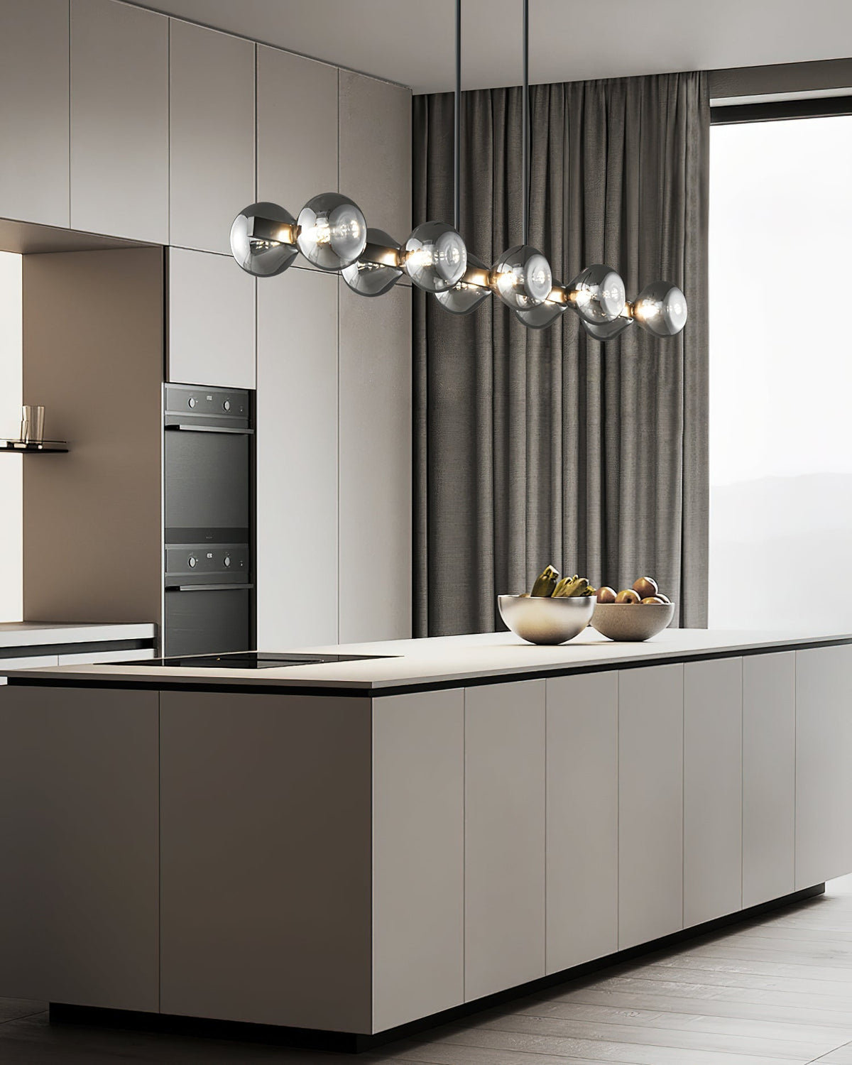 Jorielle Lustre Cadre Noir Verre Fumé Audacieux