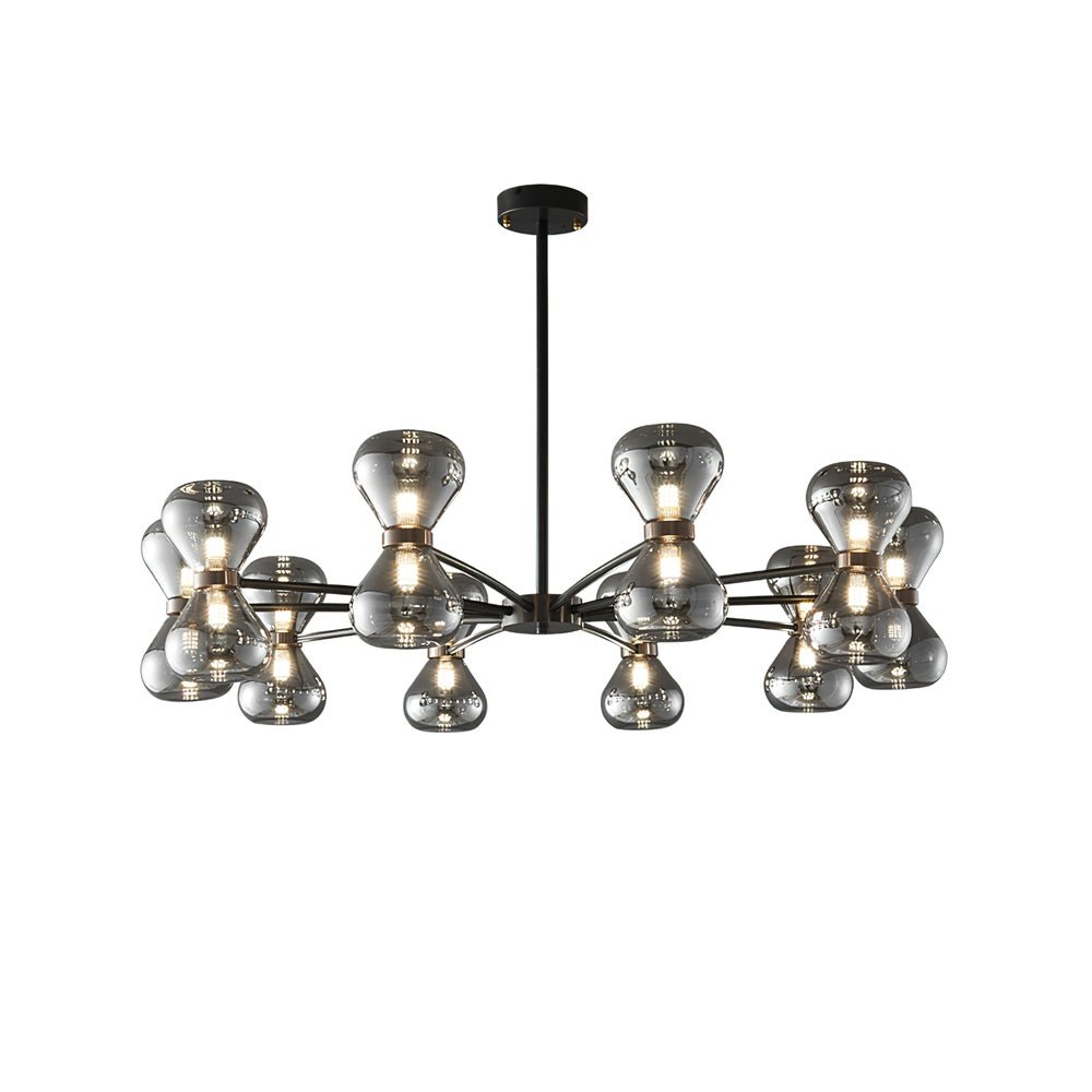 Jorielle Lustre Cadre Noir Verre Fumé Audacieux