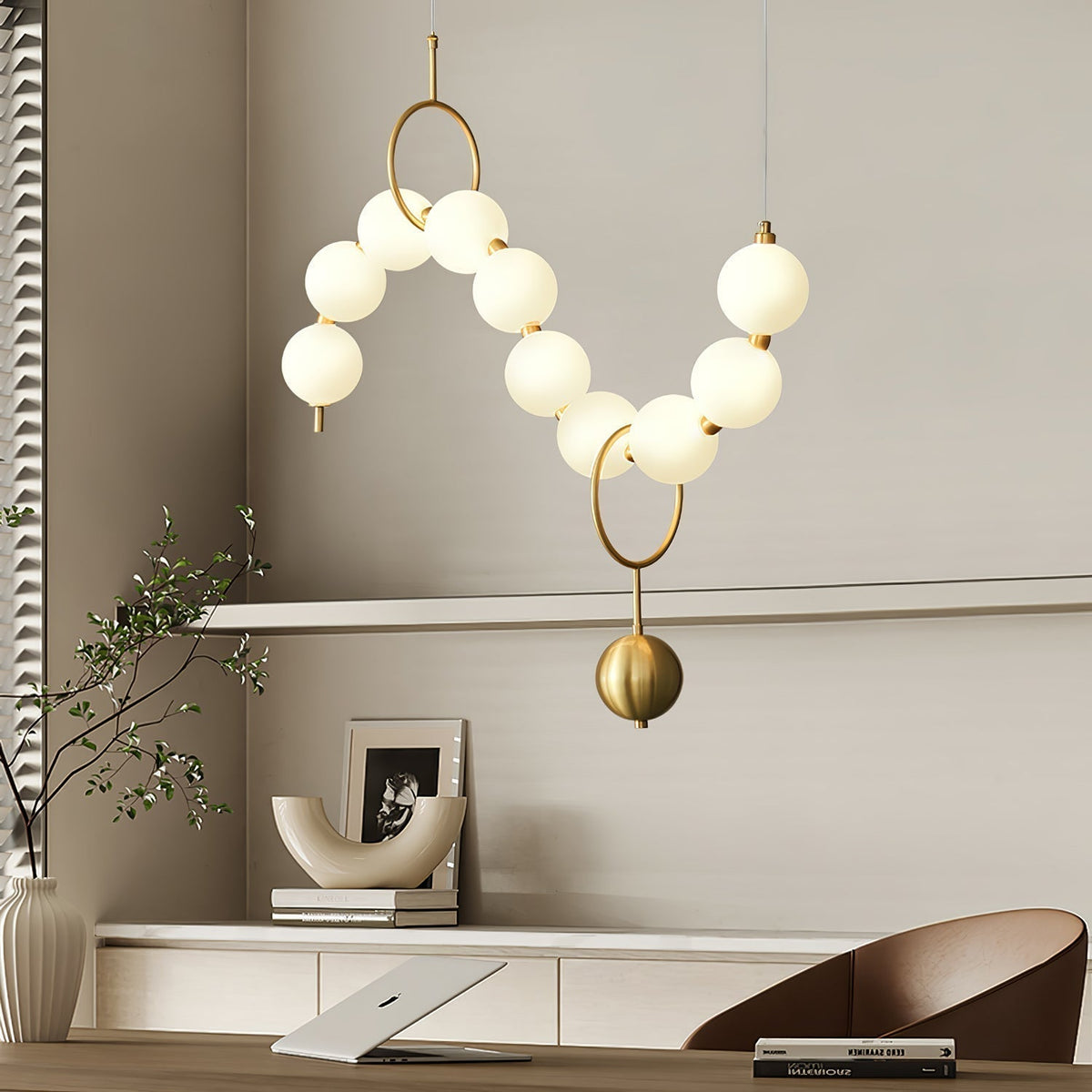 Laureya Suspension Lampe Collier en Verre