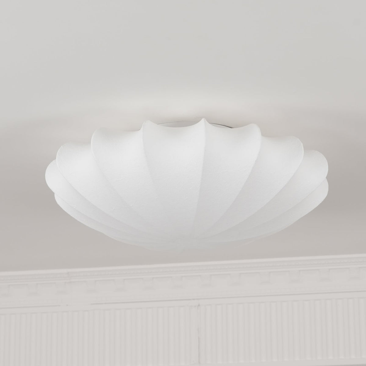 Zorenae Plafonnier Tissu Coquillage Sculptural Élégant