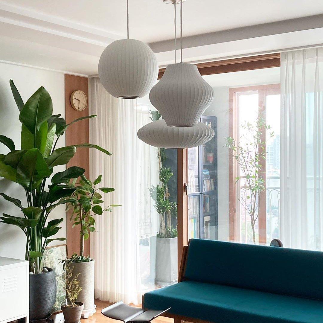 Solarnce Suspension Minimaliste en Soie et Acier