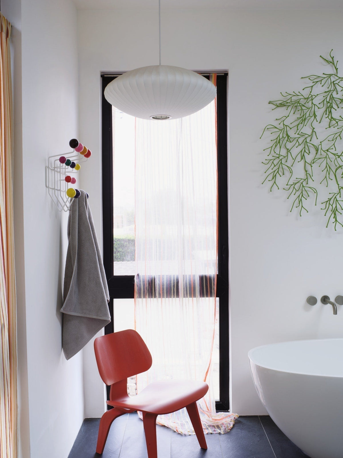Nebula Lampe Suspendue en Soie de Mûrier Boule