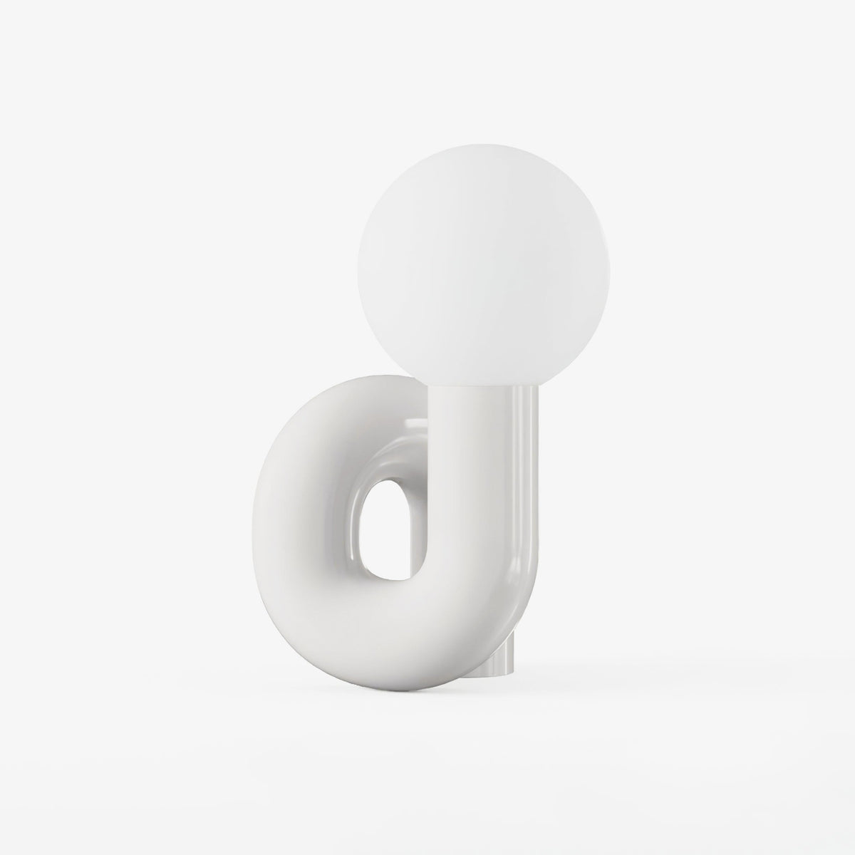 Soreeon Lampe de Table Forme N Ludique Tout Blanc