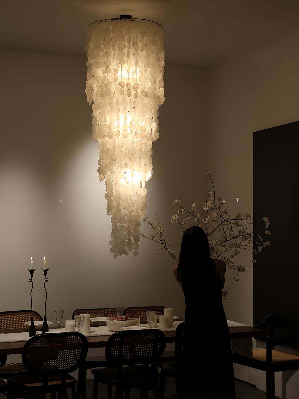 Caliana Lustre en Verre en Cascade