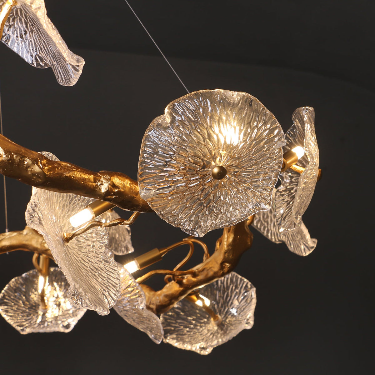 Avenhurst Lustre Lotus En Verre – vue 24